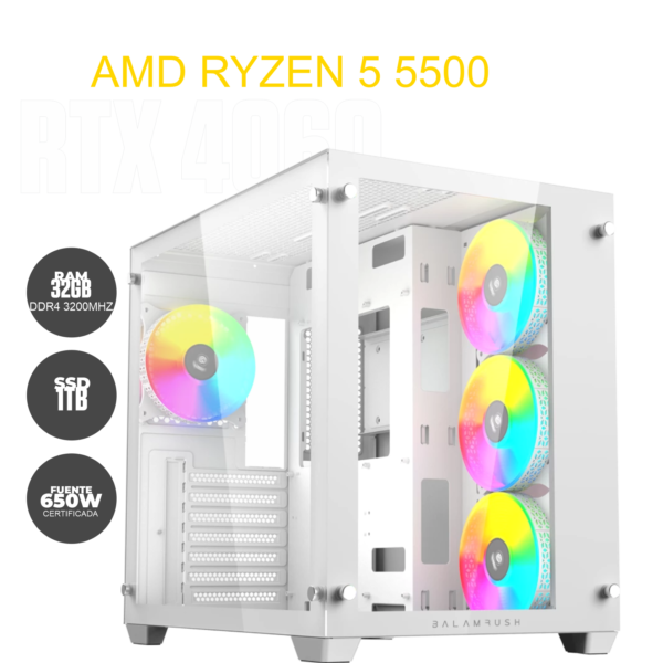 Pc Computadora Gaming Ryzen 5 Rtx 4060 32gb 1tb Nvme Certificada